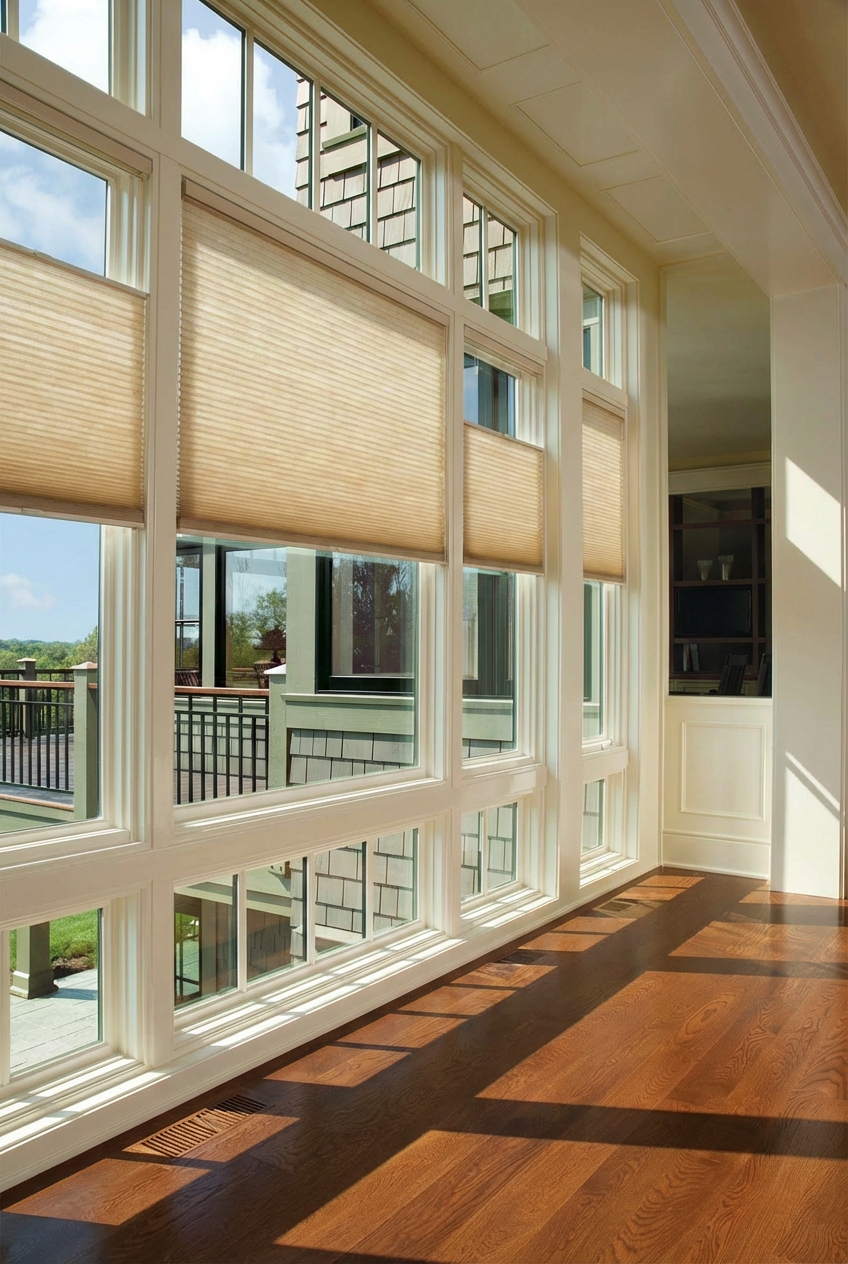 Tan Cellular Shades
